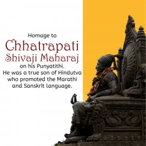 Chhatrapati Shivaji Maharaj Punyatithi creative image