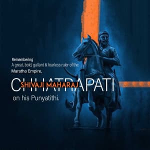 Chhatrapati Shivaji Maharaj Punyatithi whatsapp status poster