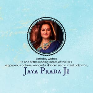 Jaya Prada Birthday Facebook Poster