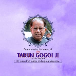 Tarun Gogoi Jayanti Instagram Post