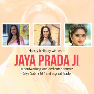 Jaya Prada Birthday poster Maker