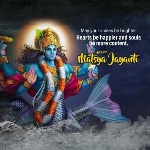 Matsya Jayanti whatsapp status poster