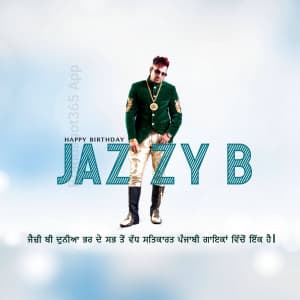 Jazzy B Birthday poster