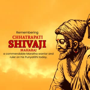 Chhatrapati Shivaji Maharaj Punyatithi poster Maker