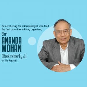 Ananda Mohan Chakrabarty Jayanti poster Maker