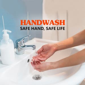 Hand wash promotional poster