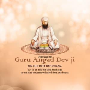 Guru Angad Dev Ji Jyoti Jyot Diwas marketing poster