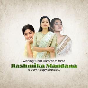 Rashmika Mandanna Birthday poster Maker