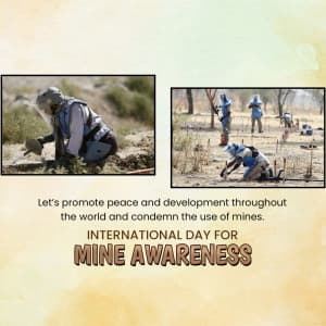 International Day for Mine Awareness event advertisement