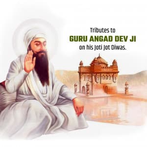 Guru Angad Dev Ji Jyoti Jyot Diwas marketing flyer