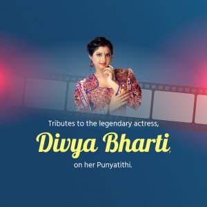 Divya Bharati Punyatithi event poster