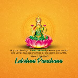 Sri Lakshmi Panchami marketing poster