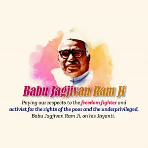 Jagjivan Ram Janm Jayanti creative image