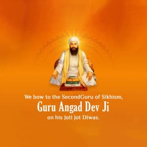 Guru Angad Dev Ji Jyoti Jyot Diwas Facebook Poster