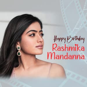 Rashmika Mandanna Birthday flyer