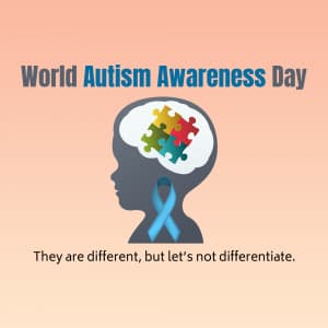 World Autism Awareness Day marketing flyer