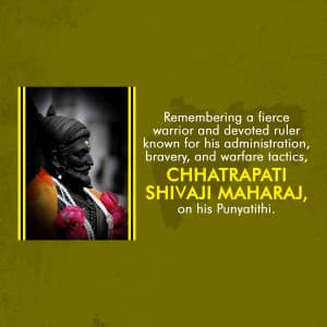 Chhatrapati Shivaji Maharaj Punyatithi event advertisement