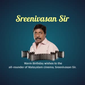 Sreenivasan Birthday advertisement banner