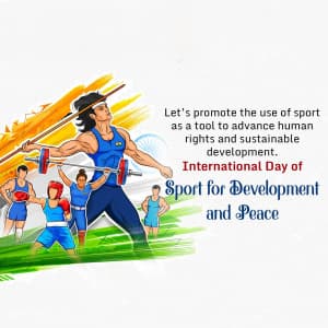 International Day of Sport for Development and Peace marketing flyer