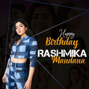 Rashmika Mandanna Birthday Facebook Poster