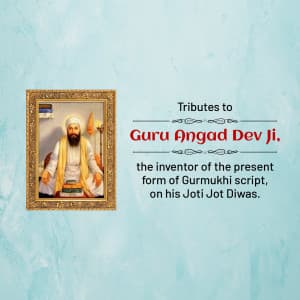 Guru Angad Dev Ji Jyoti Jyot Diwas Instagram Post