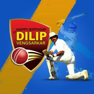 Dilip Vengsarkar Birthday Facebook Poster