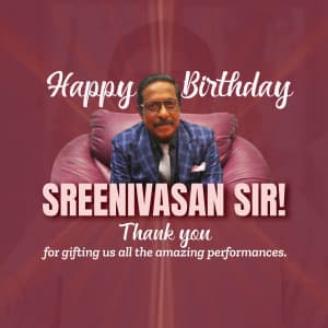Sreenivasan Birthday ad post