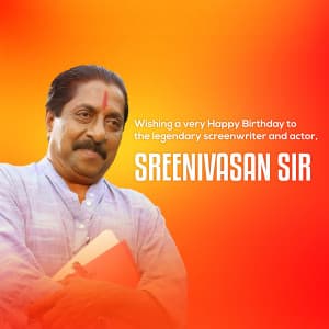 Sreenivasan Birthday creative image