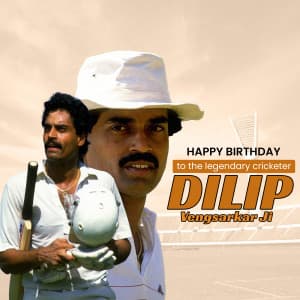 Dilip Vengsarkar Birthday poster Maker