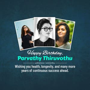 Parvathy Thiruvothu Birthday whatsapp status poster