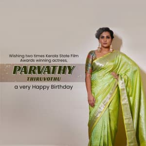 Parvathy Thiruvothu Birthday Facebook Poster