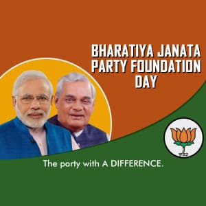 BJP Sthappna Diwas greeting image