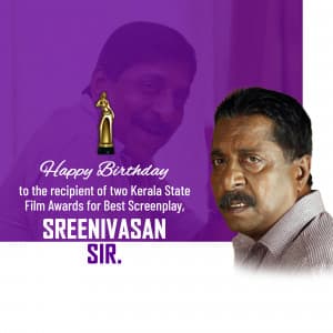 Sreenivasan Birthday Facebook Poster