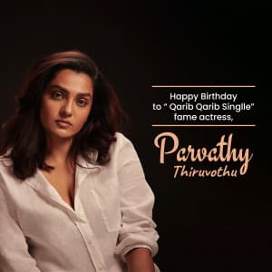 Parvathy Thiruvothu Birthday poster Maker