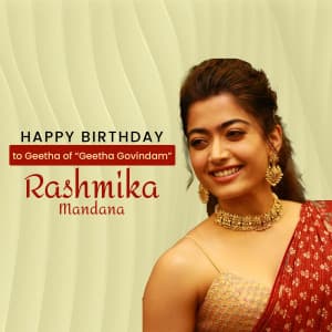 Rashmika Mandanna Birthday event poster