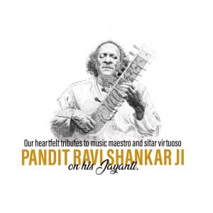 Pandit Ravi Shankar Jayanti greeting image