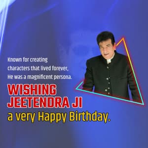 Jeetendra Birthday illustration