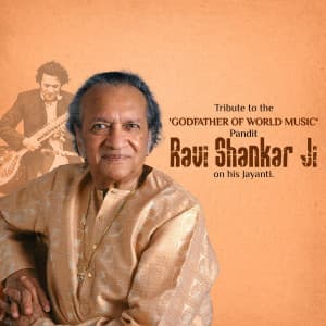 Pandit Ravi Shankar Jayanti graphic