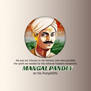 Mangal Pandey Punyatithi graphic