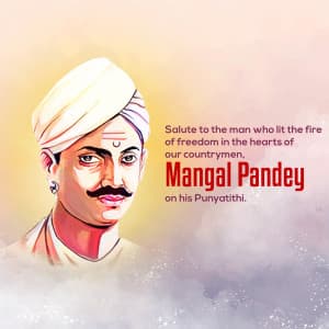 Mangal Pandey Punyatithi marketing flyer