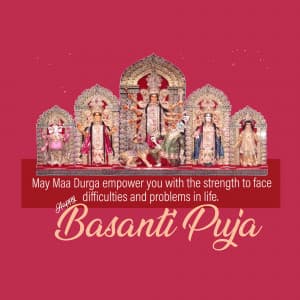 Basanti puja illustration