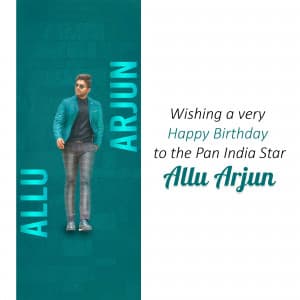 Allu Arjun Birthday whatsapp status poster