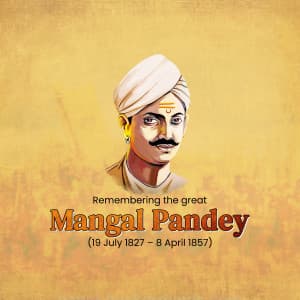 Mangal Pandey Punyatithi creative image