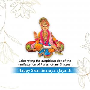 Swaminarayan Jayanti marketing poster