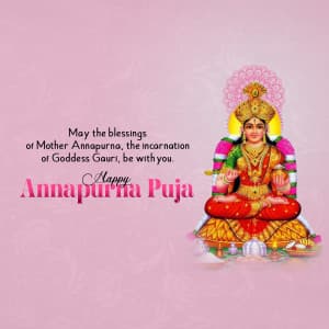 Annapurna Puja marketing flyer