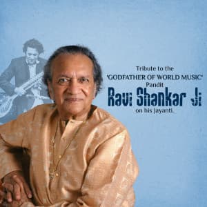 Pandit Ravi Shankar Jayanti poster Maker