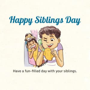 Siblings Day whatsapp status poster