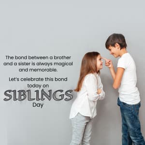 Siblings Day poster Maker