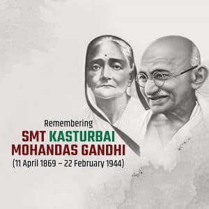 Kasturba Gandhi Jayanti creative image