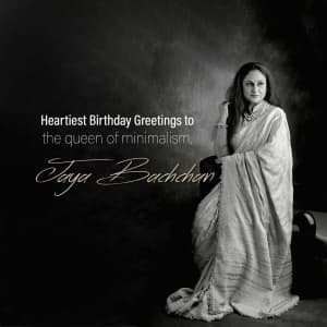 Jaya Bachchan Birthday event poster